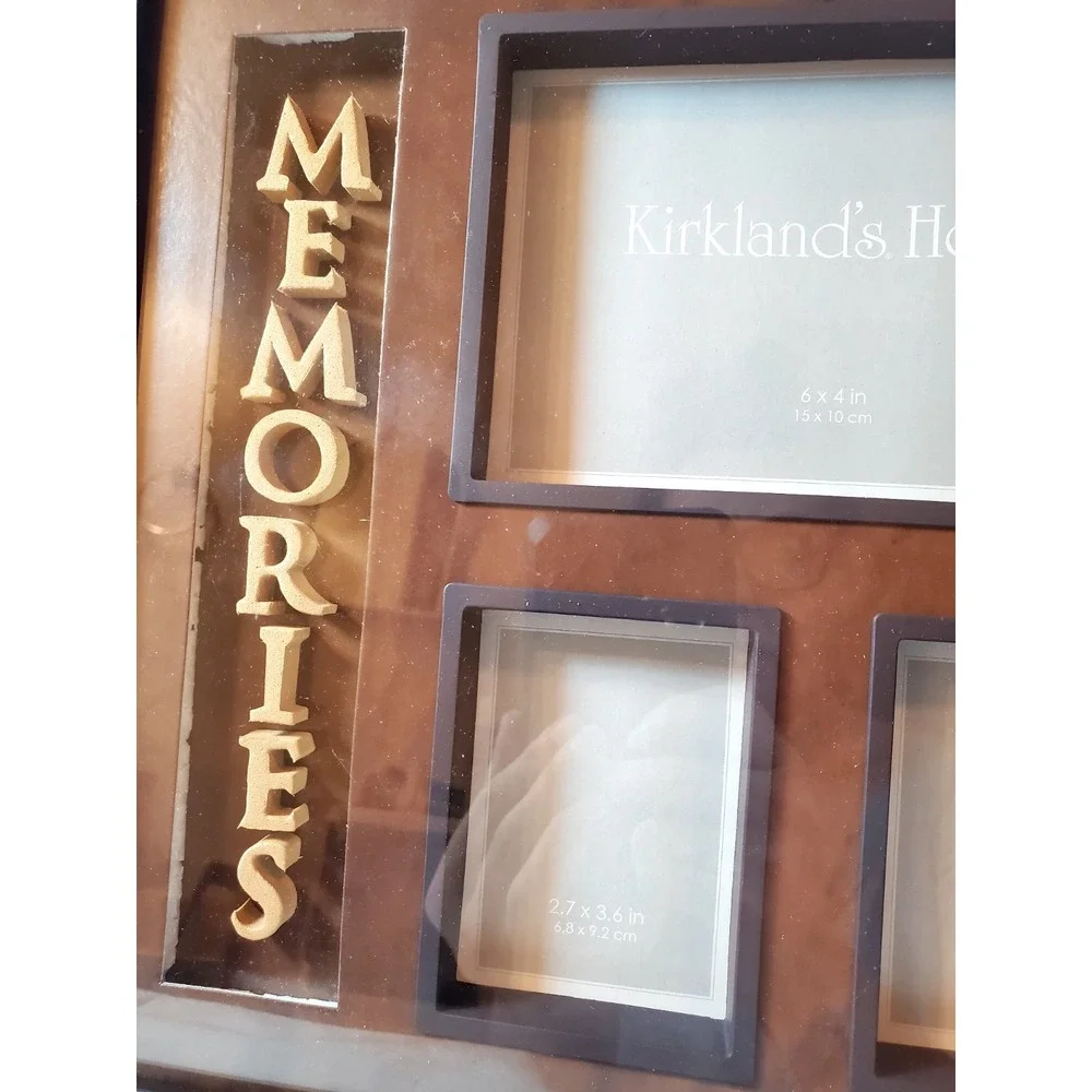 Kirkland's‎ Home Memories Multi-Opening Picture Frame Holds 3 Photos Brown